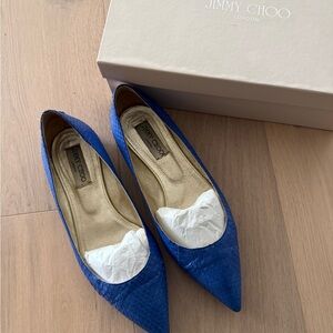 Jimmy Choo Vibrant Blue Flats